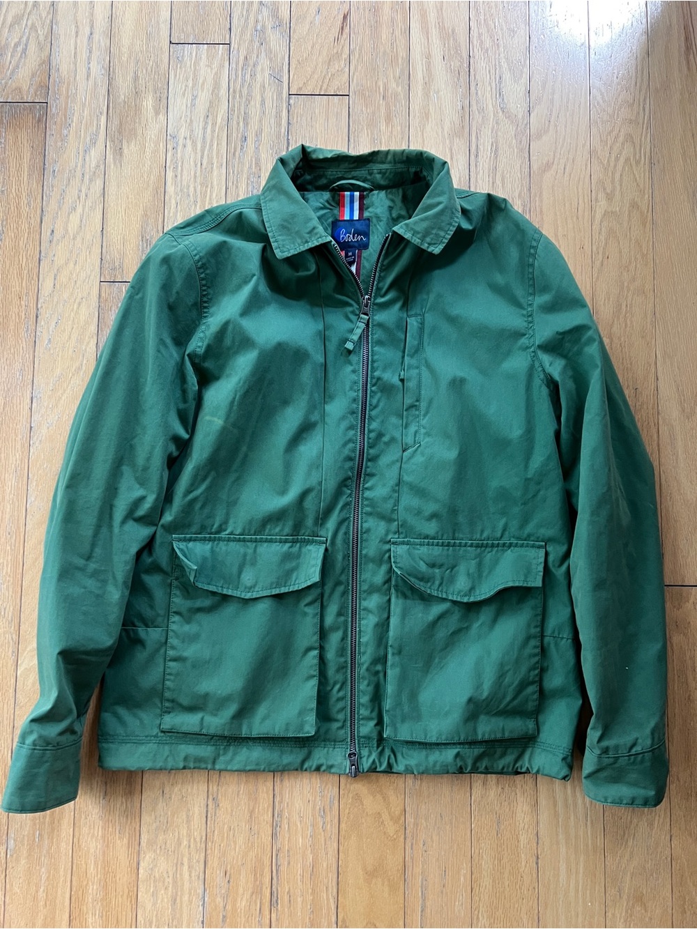 Boden Men's Forest Green Lightweight Zip Jacket